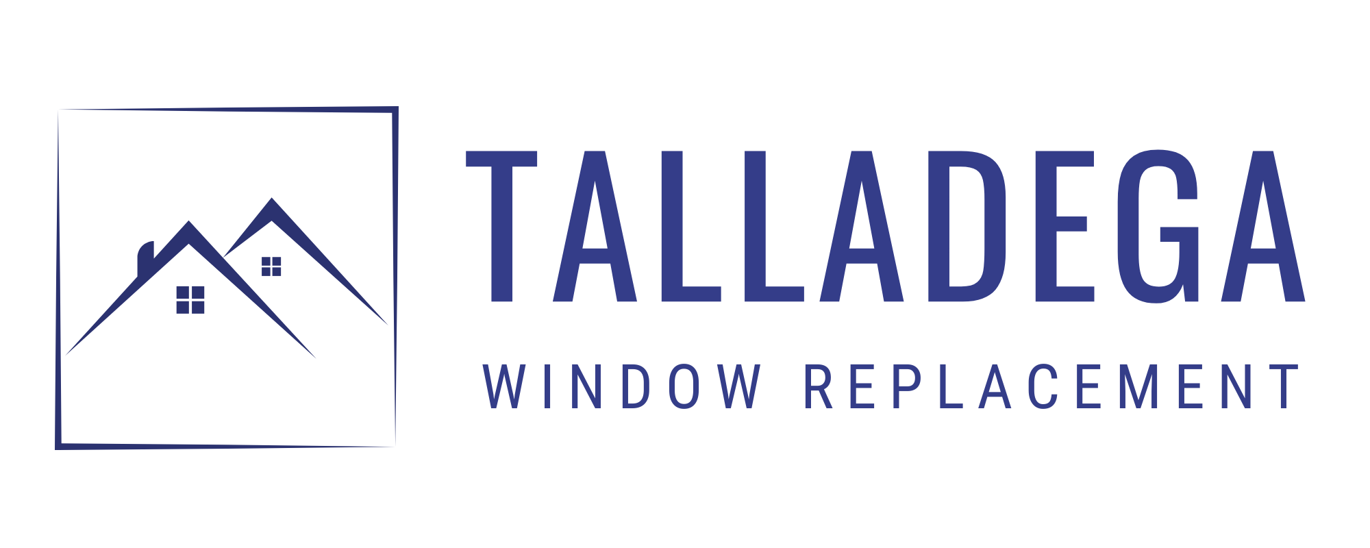 Talladega Window Replacement logo with house icon and company name